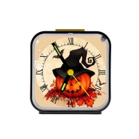 Custom Square Black Alarm Clock