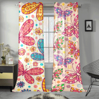 Gauze Curtain 28"x95" (Two Pieces)