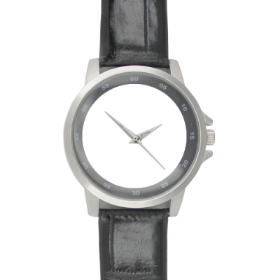 Black Leather Alloy High-grade Watch Model202