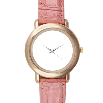 Pink Leather Alloy High-grade Watch Model201