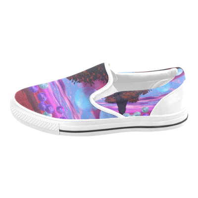 Custom Slip-on Canvas Women's Shoes(Large Size)(Model019)