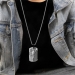 Engraved Black Titanium Steel Photo Tag Necklace