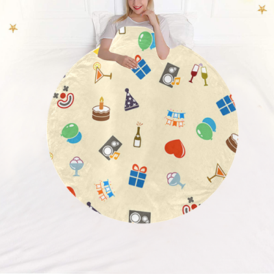 Circular Micro Fleece Blanket 47"