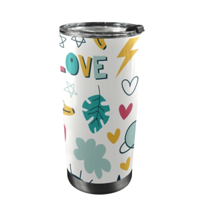 Custom Tumbler with Black Lid (20oz ）