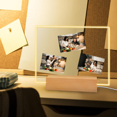 Acrylic Photo Frame with Light Base 8"x6"